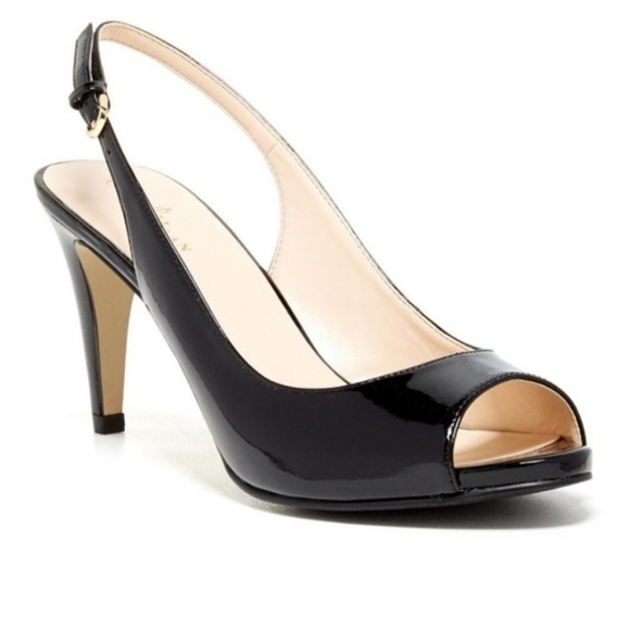 Cole Haan Shoes - Cole Haan Margot Patent Leather Peep Toe Slingback